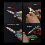 Penna per saldatura senza fili per saldatore a gas a temperatura regolabile multifunzione con pistola ad aria calda, Cordless Welding Pen