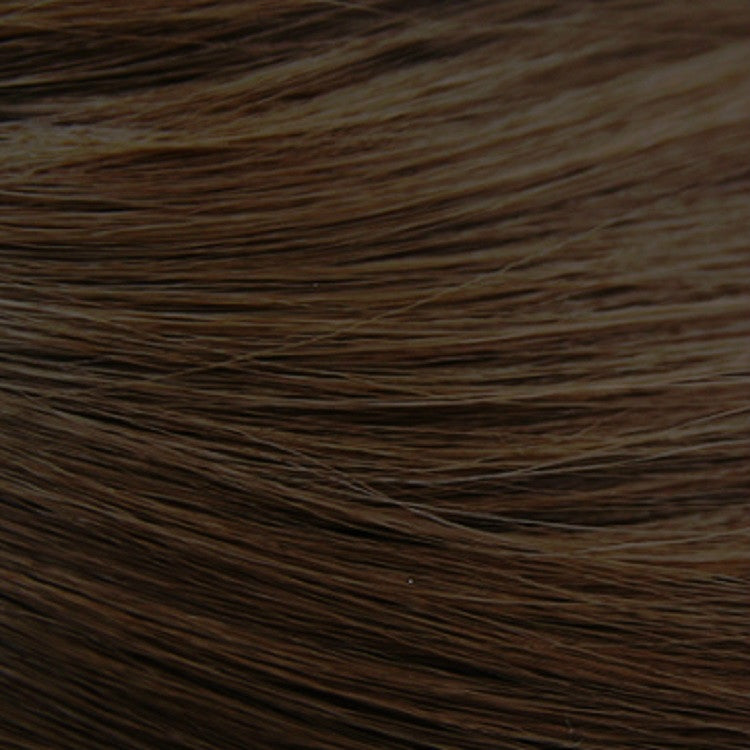 Parrucca femminile per capelli corti con frangia adatta per capelli con fibbia a spalla tonda, Chocolate Color 40CM, Honey Pudding Black Top 40CM, Cold Brown 40CM, Black Brown 40CM