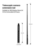 Accessori per action camera da 1,2 m Selfie Stick per accessori per maniglie per fotocamera sportiva Insta360 ONE X e ONE, 1.2m for Insta360 ONE X / ONE