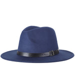 Cappello Fedora da uomo da donna Cappello da jazz Cappello casual da esterno in misto lana nera