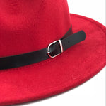 Cappello Fedora da uomo da donna Cappello da jazz Cappello casual da esterno in misto lana nera