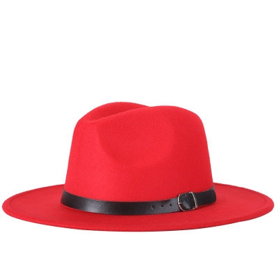 Cappello Fedora da uomo da donna Cappello da jazz Cappello casual da esterno in misto lana nera