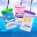 Borsa per cellulare impermeabile trasparente per foto da esterno di grandi dimensioni da 10 pezzi, Elephant, Squirrel, Puppy, Big Elephant, Fawn, Little White Cat, Dolphin, Little Yellow Deer, Little Sheep, Little Pink Cat, Little Cat, Crocodile