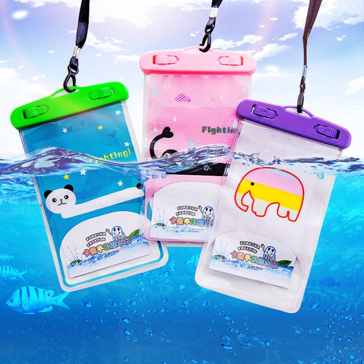 Borsa per cellulare impermeabile trasparente per foto da esterno di grandi dimensioni da 10 pezzi, Elephant, Squirrel, Puppy, Big Elephant, Fawn, Little White Cat, Dolphin, Little Yellow Deer, Little Sheep, Little Pink Cat, Little Cat, Crocodile