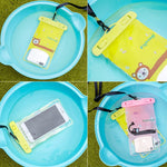 Borsa per cellulare impermeabile trasparente per foto da esterno di grandi dimensioni da 10 pezzi, Elephant, Squirrel, Puppy, Big Elephant, Fawn, Little White Cat, Dolphin, Little Yellow Deer, Little Sheep, Little Pink Cat, Little Cat, Crocodile