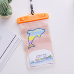 Borsa per cellulare impermeabile trasparente per foto da esterno di grandi dimensioni da 10 pezzi, Elephant, Squirrel, Puppy, Big Elephant, Fawn, Little White Cat, Dolphin, Little Yellow Deer, Little Sheep, Little Pink Cat, Little Cat, Crocodile