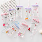 Borsa impermeabile galleggiante per telefono cellulare con airbag gonfiabile per nuoto trasparente, consegna casuale dei colori, Pink Watermelon, Green Peach, Purple Kitten, Blue Bunny, There is a Mine at Home, Green Cactus 1, Green Cactus 2           ...