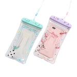Borsa impermeabile galleggiante per telefono cellulare con airbag gonfiabile per nuoto trasparente, consegna casuale dei colori, Pink Watermelon, Green Peach, Purple Kitten, Blue Bunny, There is a Mine at Home, Green Cactus 1, Green Cactus 2           ...