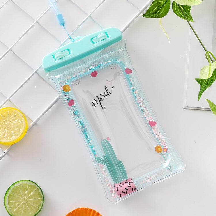 Borsa impermeabile galleggiante per telefono cellulare con airbag gonfiabile per nuoto trasparente, consegna casuale dei colori, Pink Watermelon, Green Peach, Purple Kitten, Blue Bunny, There is a Mine at Home, Green Cactus 1, Green Cactus 2           ...