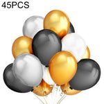 45 pezzi/lotto palloncini in lattice perlati da 12 pollici decorazioni per feste di compleanno con nastri colorati