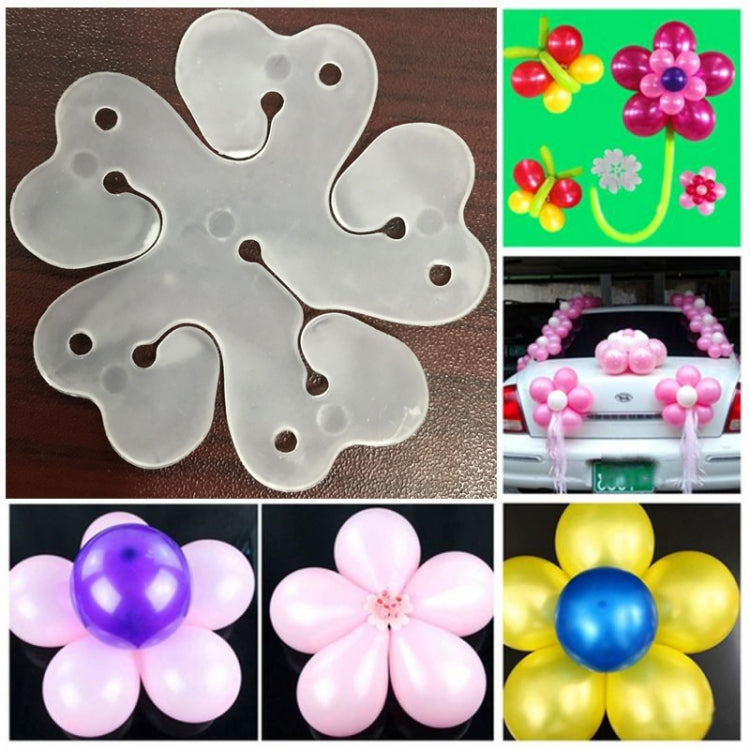 50 pezzi Accessori decorativi per palloncini floreali Clip di prugna Pratica clip per palloncini in plastica per feste di compleanno e matrimoni, 50 PCS Flower Balloons