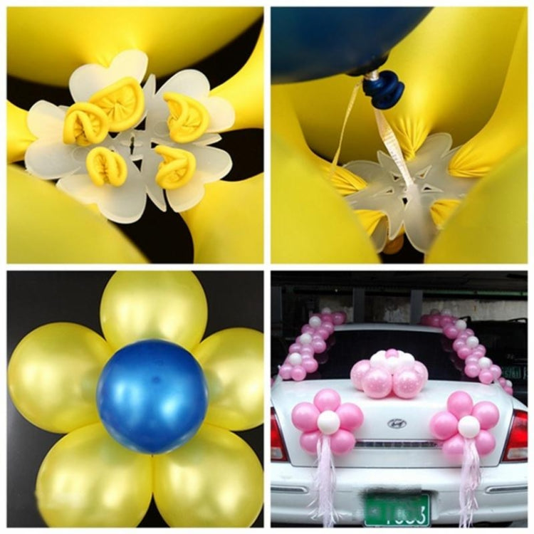 50 clip decorativi per palloncini floreali in plastica