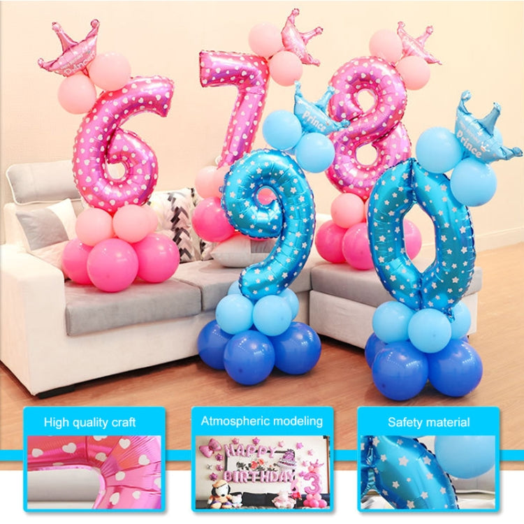 Decorazione di buon compleanno per palloncino in foil con numeri, Number 4, Number 3, Number 6, Number 0, Number 8, Number 7, Number 1, Number 2, Number 5, Number 9