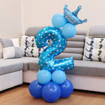 Decorazione di buon compleanno per palloncino in foil con numeri, Number 4, Number 3, Number 6, Number 0, Number 8, Number 7, Number 1, Number 2, Number 5, Number 9