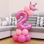 Decorazione di buon compleanno per palloncino in foil con numeri, Number 4, Number 3, Number 6, Number 0, Number 8, Number 7, Number 1, Number 2, Number 5, Number 9