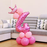 Decorazione di buon compleanno per palloncino in foil con numeri, Number 4, Number 3, Number 6, Number 0, Number 8, Number 7, Number 1, Number 2, Number 5, Number 9