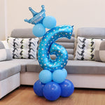Decorazione di buon compleanno per palloncino in foil con numeri, Number 4, Number 3, Number 6, Number 0, Number 8, Number 7, Number 1, Number 2, Number 5, Number 9