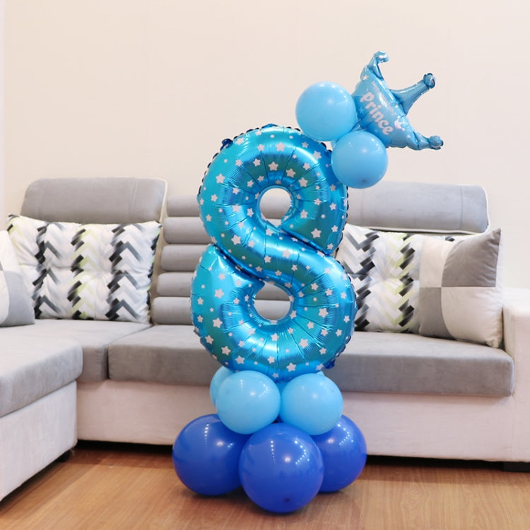 Decorazione di buon compleanno per palloncino in foil con numeri, Number 4, Number 3, Number 6, Number 0, Number 8, Number 7, Number 1, Number 2, Number 5, Number 9