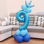Decorazione di buon compleanno per palloncino in foil con numeri, Number 4, Number 3, Number 6, Number 0, Number 8, Number 7, Number 1, Number 2, Number 5, Number 9