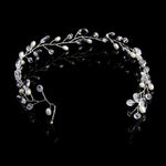 Accessori per capelli da sposa con foglie alla moda Gioielli per capelli in cristallo fatti a mano Copricapo da sposa per donna