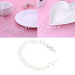 Accessori per capelli da sposa con foglie alla moda Gioielli per capelli in cristallo fatti a mano Copricapo da sposa per donna
