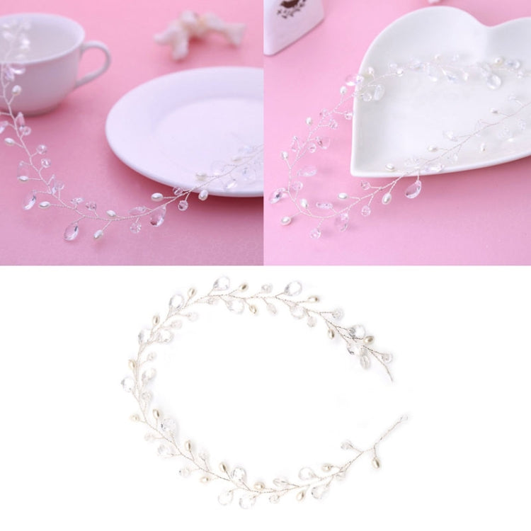 Accessori per capelli da sposa con foglie alla moda Gioielli per capelli in cristallo fatti a mano Copricapo da sposa per donna