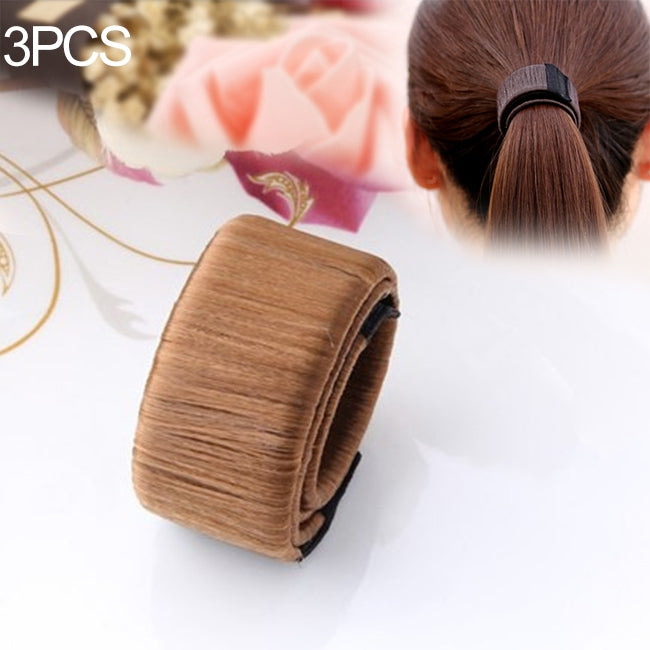 3PCS Magic Bun Women Parrucca sintetica Copricapo Ciambelle Bud Ball Twist Magic DIY Bun Maker Tools