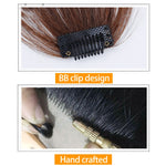 Clip per capelli finti con frangia sintetica