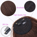 Clip per capelli finti con frangia sintetica