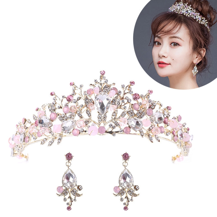 Corone da sposa di lusso in oro rosa con perle Corone fatte a mano Tiara da sposa Fascia da sposa in cristallo Diadema da sposa Corona regina Accessori per capelli da sposa, Pearl Crown Pink, Pearl Crown Gold, Pearl Crown White