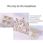 Corone da sposa di lusso in oro rosa con perle Corone fatte a mano Tiara da sposa Fascia da sposa in cristallo Diadema da sposa Corona regina Accessori per capelli da sposa, Pearl Crown Pink, Pearl Crown Gold, Pearl Crown White