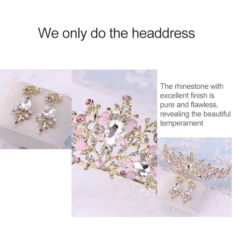 Corone da sposa di lusso in oro rosa con perle Corone fatte a mano Tiara da sposa Fascia da sposa in cristallo Diadema da sposa Corona regina Accessori per capelli da sposa, Pearl Crown Pink, Pearl Crown Gold, Pearl Crown White
