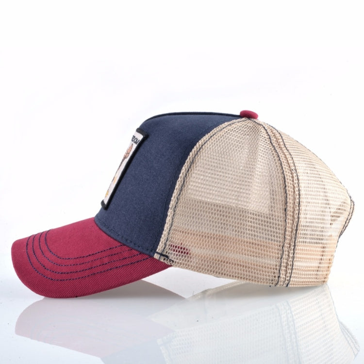 Berretto da baseball con animali ricamati in cotone