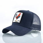 Berretto da baseball con animali ricamati in cotone