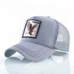 Berretto da baseball con animali ricamati in cotone
