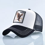 Berretto da baseball con animali ricamati in cotone