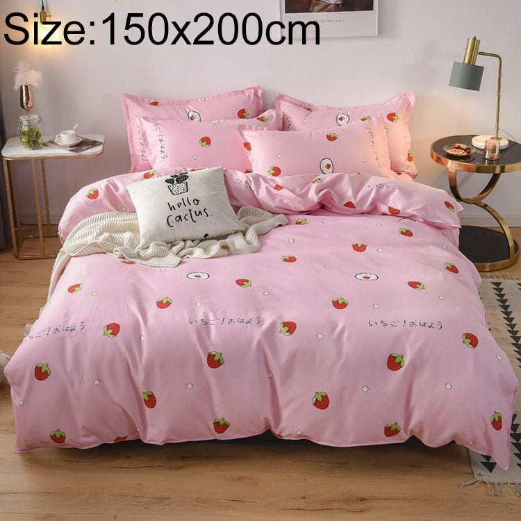 Set copripiumino 4 pezzi in cotone macinato 150x200 cm
