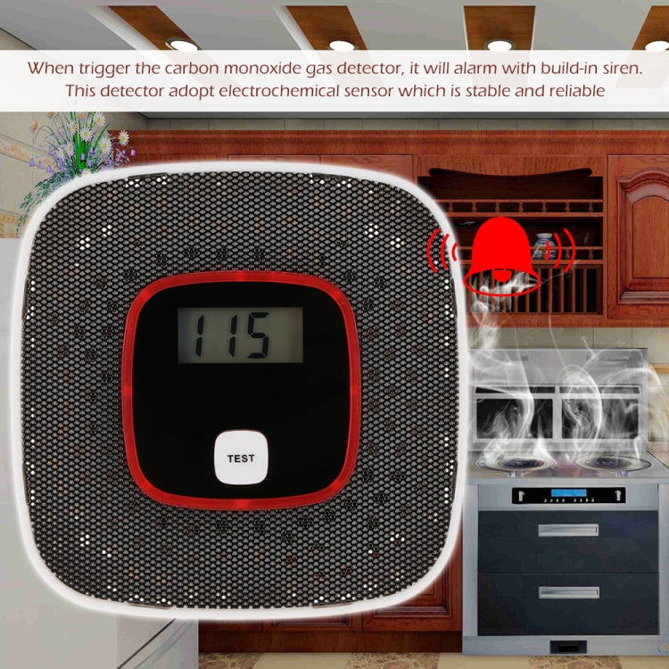 Rilevatore monossido di carbonio con allarme vocale e display LCD