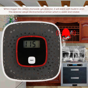 Rilevatore di monossido di carbonio Sensore di allarme gas Tester di gas avvelenato Rilevatore di avviso vocale umano con display LCD
