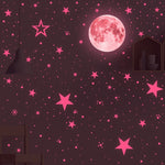 3 PZ AFG33003 Adesivi in PVC per decorazioni domestiche, stelle luminose e luna, 27PCS Star, 27PCS Star + 30cm Moon, 30cm Pink Moon, 20cm Pink Moon, 10cm Pink Moon, 30cm Blue Moon, 20cm Blue Moon, 10cm Blue Moon, 30cm Green Moon, 20cm Green Moon       ...