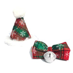 Set di 2 accessori per le vacanze con cappello natalizio e papillon per animali domestici, Bow Tie Set