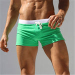 Pantaloncini piatti con tasca posteriore Pantaloncini da bagno estivi da spiaggia per uomo, S, M