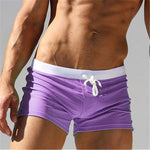 Pantaloncini piatti con tasca posteriore Pantaloncini da bagno estivi da spiaggia per uomo, S, M