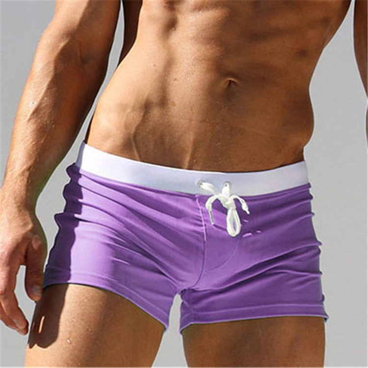 Pantaloncini piatti con tasca posteriore Pantaloncini da bagno estivi da spiaggia per uomo, L, XL