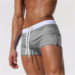 Pantaloncini piatti con tasca posteriore Pantaloncini da bagno estivi da spiaggia per uomo, XXL