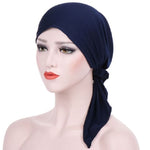 Cappello turbante con cappuccio avvolgente a due code curvo, M (56-58cm)