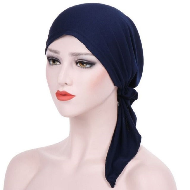 Cappello turbante con cappuccio avvolgente a due code curvo, M (56-58cm)