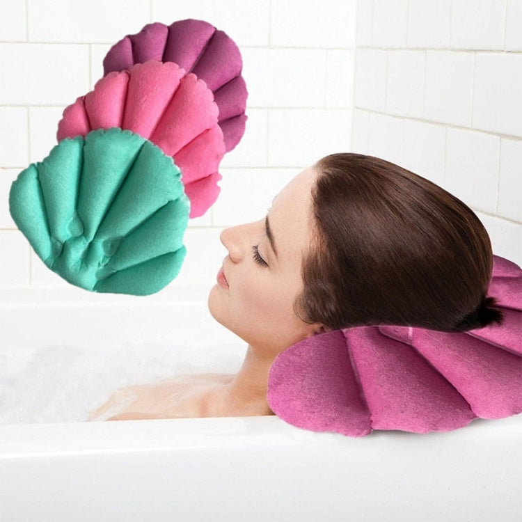 Cuscino gonfiabile per vasca da bagno a conchiglia 40x30 cm