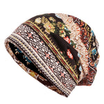 Berretto avvolgente per cappello a doppio scopo resistente al sole selvaggio con stampa estiva in cotone sottile da donna, One Size