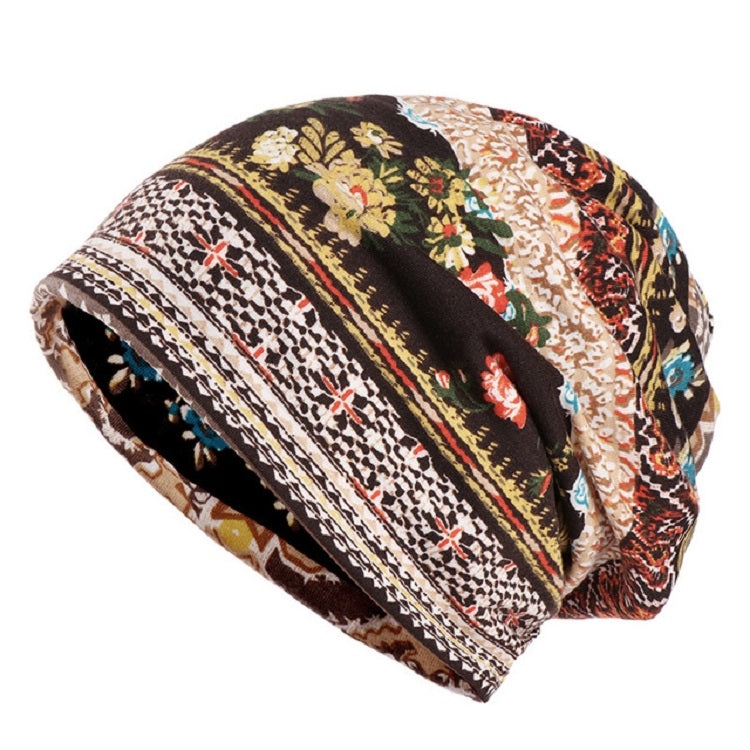 Berretto avvolgente per cappello a doppio scopo resistente al sole selvaggio con stampa estiva in cotone sottile da donna, One Size